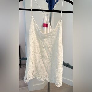 Macbeth Collection by Margaret Josephs Lace Camisole in Cream